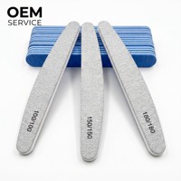 Vente en gros et personnalisation disponibles : Lime à ongles double face 100/150/180 avec grains grossiers et fins