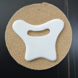 Herramienta corporal Gua Sha grande, tabla de Guasha, piedra de Jade blanca Natural para acupuntura de SPA, alivia las tensiones musculares, reduce la hinchazón - Product Image 1
