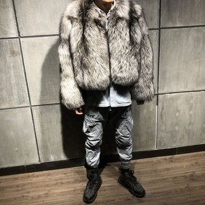 Giacca da <span class=keywords><strong>Uomo</strong></span> in Pelliccia di Volpe di Alta Qualità <span class=keywords><strong>Cappotto</strong></span> Invernale Caldo in Vera Pelliccia di Volpe Naturale - Product Image 4