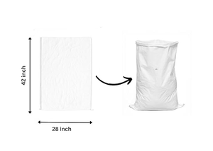 Sac en plastique tissé PP blanc de 50 kg, petit sac pour l'emballage du riz et du maïs - Product Image 3