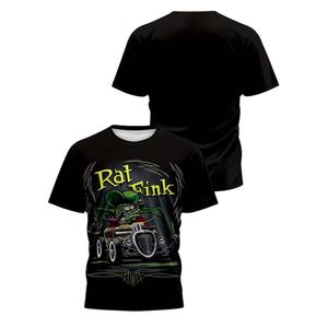 Maglietta Rat Fink nera unisex streetwear con grafica Hot Rod Monster Car Design - Product Image 1