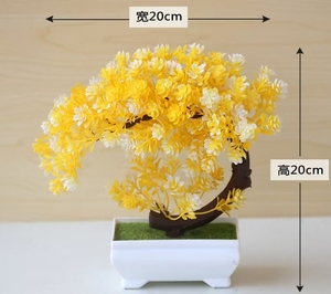 Plantas artificiales verdes bonsái árbol pequeño planta de flores en maceta para la decoración de la Mesa de la habitación del hogar adorno de arreglo de jardín de boda - Product Image 6