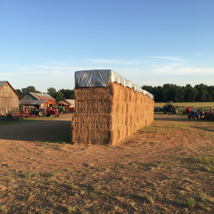 Lona de Polietileno Multiusos Industrial Gris, Resistente al Agua, con Doble Recubrimiento de PE, Protección UV, 120GSM, para Cubrir Heno, Marca Blue Ocean - Product Image 6