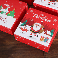Caja de Regalo Navideña de Varios Tamaños, Caja de Regalo de Cartón Resistente para Decoración Navideña, Bodas, Regalos de Año Nuevo
