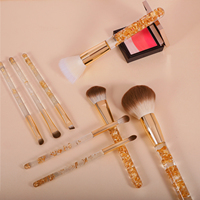Großhandel GRACEDO 8-teiliges Gold-Klares Kosmetik-Pinsel-Set für Gesichtsrasur Private Label Hochwertige Synthetikhaare