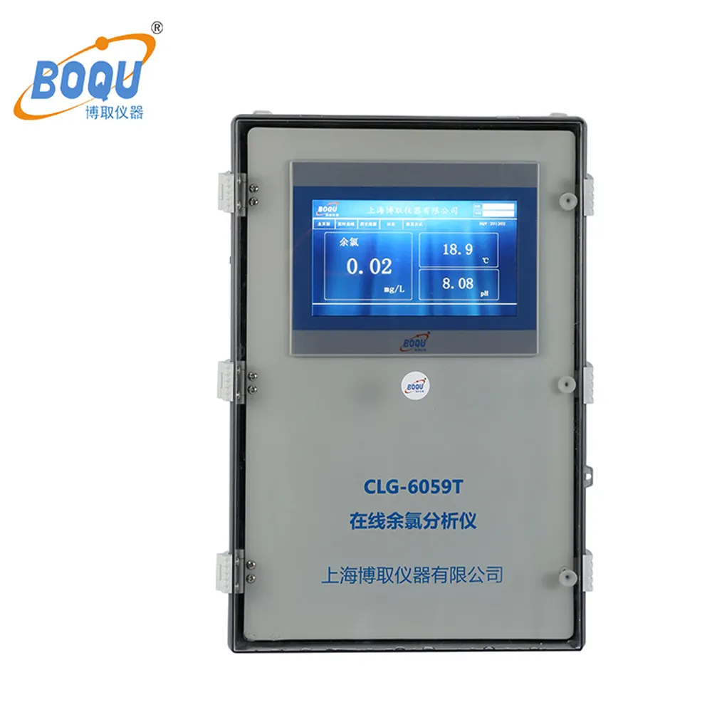BOQU CLG-6059T ऑनलाइन कुल मुफ्त उपाय Amperometric अवशिष्ट क्लोरीन अवशेषों तुलनित्र मापने मीटर विश्लेषक में पानी
