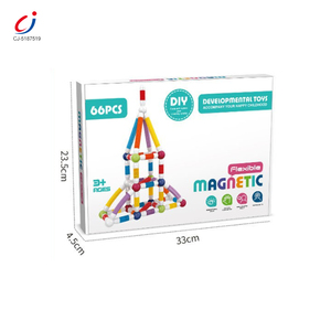 Giocattolo Magnetico Chengji, Set <span class=keywords><strong>di</strong></span> Costruzioni Magnetiche 66 Pezzi, Blocchi Magnetici Creativi per lo Sviluppo, Tubi Magnetici Flessibili - Product Image 4