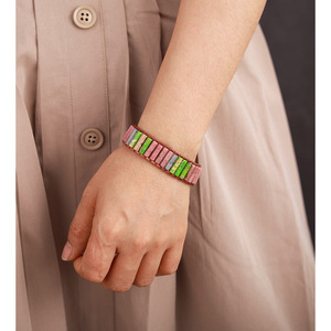 Natural Turquoise Leather Wrap <b>Bracelet</b> <b>Red</b> Turquoise Unisex Fashion Jewelry Jinhua Origin LZB2005069 - Product Image 3