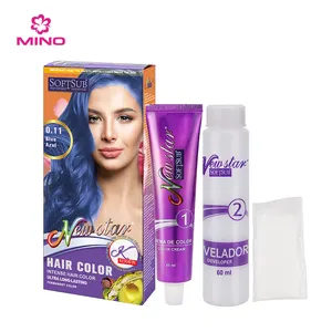 Venta caliente Productos para teñir el cabello Tinte para el cabello OEM Crema de color negro para africanos Crema para teñir el cabello