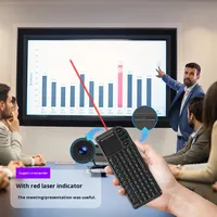 Keyboard Mini Nirkabel Cherry Baru USB-C Dual-mode dengan Lampu Laser Merah untuk Ponsel Tablet Komputer TV Proyektor