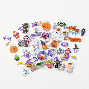 Nuevas llegadas 3D pegatinas de <span class=keywords><strong>calabaza</strong></span> hinchadas pegatinas decorativas de dibujos animados para niños para diarios de vacaciones pegatinas de Halloween - Product Image 5