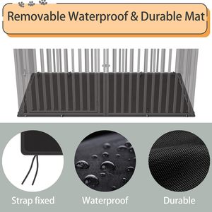 La migliore qualità di lusso grande canile esterno pesante gabbia per cani fatta di tubo zincato da medio a grande cucciolo di cane box con parte superiore - Product Image 6