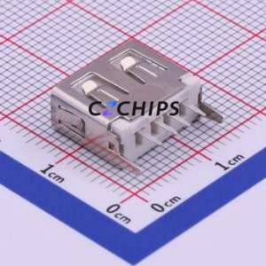 U-A-24DD-W-13 USB Connector Through hole Component (THT) Connector Type-A USB 2.0 Female Through Hole - Product Image 2