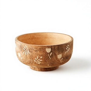Vajilla Artesanal de Madera de Acacia Ecológica de Diseño Clásico, Tendencia Europea NA80 de BS International, Decoración para el Hogar - Product Image 2