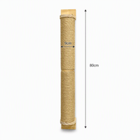 Griffoir mural moderne/classique en bois massif et sisal naturel pour chats d'intérieur, protection des meubles, 80 cm, carton