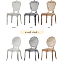 Chaises d'événement de fête de mariage imperméables élégant ensemble de table blanc clair pour jardin extérieur, café, restaurant