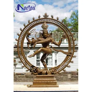 도매 금속 예술 힌두교 신 Nataraja 동상 골동품 청동 거대한 춤 Shiva 동상 조각
