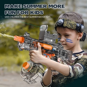Pistola de Agua Eléctrica Transparente Portátil de Alta Capacidad para Exteriores, Modelo UMP45, Pistola de Agua Automática para Niños con Destello de Cañón - Product Image 2
