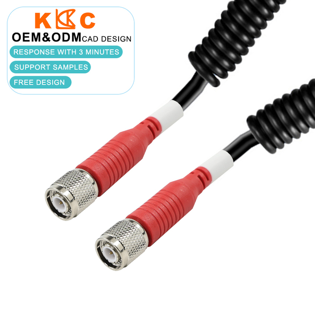 BNC Plug to Plug Spring Curly Cord for DVR Camera SDI Equipment Video Transmission Flexible Coaxial Adapter Extension Wire