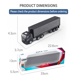 Modellino di <span class=keywords><strong>Camion</strong></span> Portacontainer in Metallo Pressofuso Scala 1:58 con Logo Personalizzato - Product Image 4
