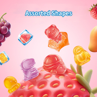 Gemengde dierenvormige gummyberen, dino's, octopussen, pinguïns, vissen, fruit, kauwgom snoepjes, feest snoepjes