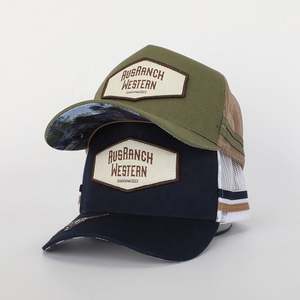 Alta calidad diseño bordado parche Logo 5 paneles Gorras OEM al por mayor personalizado moda camionero gorra Camal algodón deporte malla sombrero - Product Image 1