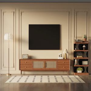 Mueble de TV de Madera Estilo Americano Moderno y de Lujo, Muebles para el Hogar de Alta Calidad para Diseño de Interiores de Apartamentos y Salas de Estar - Product Image 1