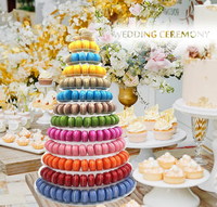 10-stufiger transparenter, ungiftiger PET-Macaron-Turmständer, multifunktionales Kuchen- und Dessertregal, Serviertablett für Babypartys und Geburtstage