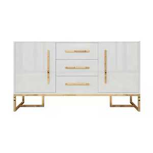 Barato lujo sala de estar blanco madera tablero lateral gabinete almacenamiento hogar muebles comedor madera Mdf moderno aparador - Product Image 6