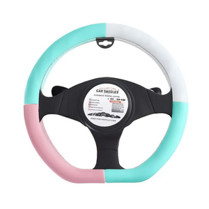 Funda para Volante de Coche Tipo D de 37-39 cm, Rosa, Blanco, Verde Menta - Product Image 2