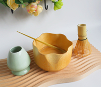 Ensemble de cadeau de thé de style japonais personnalisé agitateur de cérémonie du thé outil de fabrication de logo personnalisé cadeau Matcha ensemble complet d'outils bol cuillère