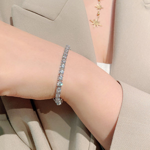 15-20cm 3.5mm 0.2ct Mix <b>Fashion</b> Jewelry 925 Silver Round Cut Vvs Moissanite <b>Tennis</b> <b>Bracelet</b> Gra Moissanite <b>Tennis</b> Chain - Product Image 3