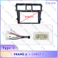 Cadre de navigation pour autoradio Android 9 pouces Maisimei universel pour Toyota Yaris Vios Vitz Belta 2008-2012