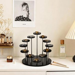 Exhibidor de Joyería y Relojes de Tres Niveles, Redondo, de Acrílico, Venta al Por Mayor de Fábrica, Personalizable - Product Image 3