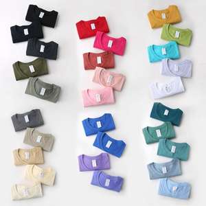 Camiseta bordada de algodón con estampado personalizado 260GSM al por mayor para hombre, camiseta unisex Lisa personalizada de gran tamaño con hombros caídos para hombre - Product Image 4