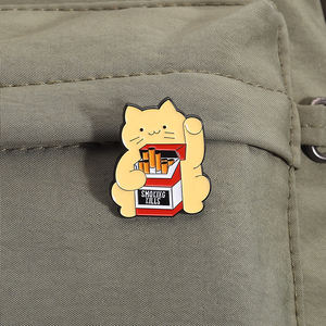 เข็มกลัดรูปแมวสูบบุหรี่  สำหรับติดเสื้อ  ของขวัญเครื่องประดับ  บางคนคิดว่าเขาเกินจริง - Product Image 3