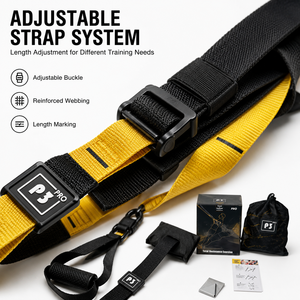 Système de suspension FLOWA Premium 1,23 kg, entraîneur robuste avec sangles renforcées avancées pour l'entraînement de force à domicile de niveau élite - Product Image 3