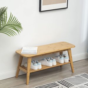 2 Tier <strong>Shoe</strong> Rack <strong>Bench</strong>, Bamboo Entryway <strong>Bench</strong>, <strong>Shoe</strong> <strong>Bench</strong> With <strong>Storage</strong> for <strong>Hallway</strong> - Product Image 2