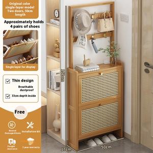 ตู้เก็บรองเท้าแบบพลิกบางเฉียบ 17 ซม. ประหยัดพื้นที่ ชั้นวางกระเป๋าหลายชั้นอเนกประสงค์ ชั้นวางรองเท้าแบบเรียบง่ายอเนกประสงค์ - Product Image 6