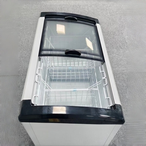 Congelador Horizontal Comercial con Puerta de Vidrio Curvo, Vitrina Refrigerada para Helados, con Vidrio Transparente para Pasteles - Product Image 4