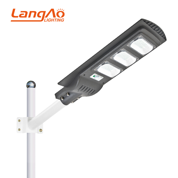 Alta eficiencia al aire libre Ip65 solar integrado 40w 60w todo en una luz de calle solar