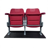 Chaise de stade pliable VIP en HDPE avec structure en acier, sièges inclinables pour stades de football et de basketball CS-ZZB-GL