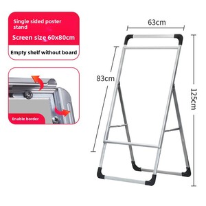 Présentoir de sol vertical pliable en alliage d'aluminium Lesheng pour affiches et panneaux KT – Idéal pour les annonces d'emploi - Product Image 1