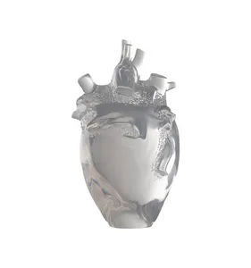 Şeffaf şeffaf reçine 3D anatomik insan kalp modeli tıbbi ekran için
