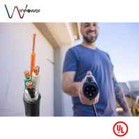 Nouveau câble d'alimentation EV isolé en TPU 1000V, résistant aux flammes FT1, homologué de -50°C à 105°C, pour câble de charge AC