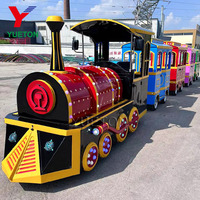 Nouvelle conception de manèges de parc d'attractions en plein air, train électrique sans rails pour enfants et touristes, à vendre