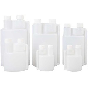Double col avec échelle Bouteille de médecine vétérinaire Bouteille de mesure désinfectante graduée 100ml 250ml 500ml 1000ml - Product Image 1