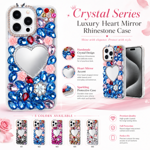 High Quality TPU+PC+Glass Diamond Shockproof Magnetic Ring Holder Phone Case Makeup <b>Mirror</b> for 16/16 Plus/16 Pro/16 Pro - Product Image 4