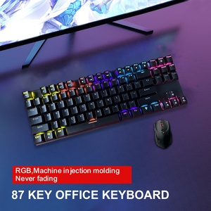 Tùy Chỉnh 26-Key Chống-Bóng Ma 87-Key Tkl Kích Thước Màu Đen USB Có Dây Bàn Phím Cơ Khí Với Đèn Nền - Product Image 2