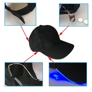 Chapeau de baseball lumineux LED de couleur unie fête de Noël casquette à visière vêtements de plein air accessoire cadeau pour chapeau d'ami - Product Image 3